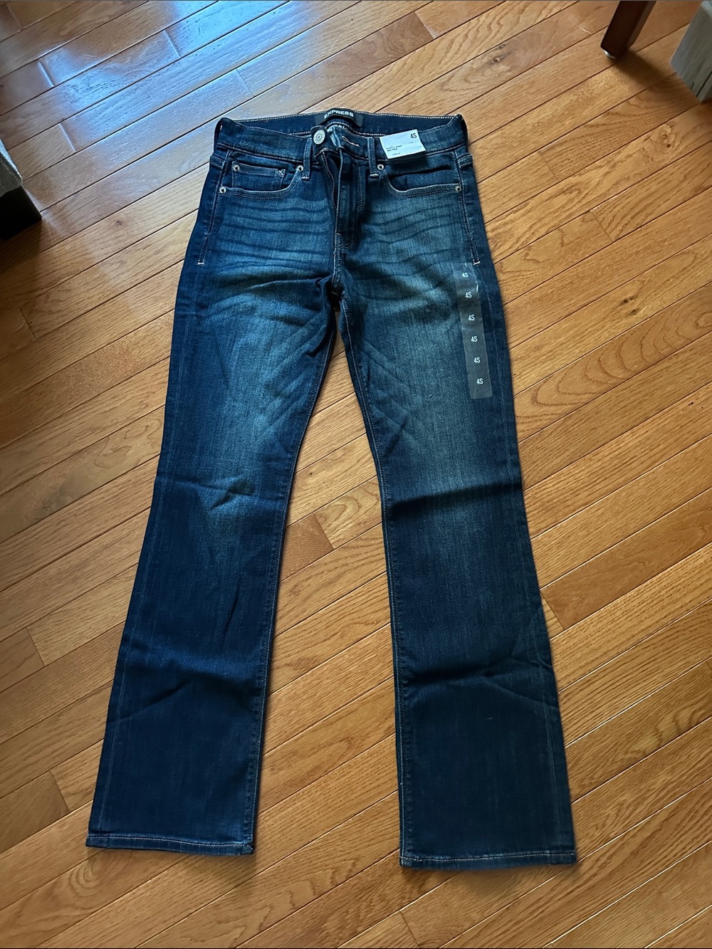 Express Women's Dark Blue Boot-Cut Jeans